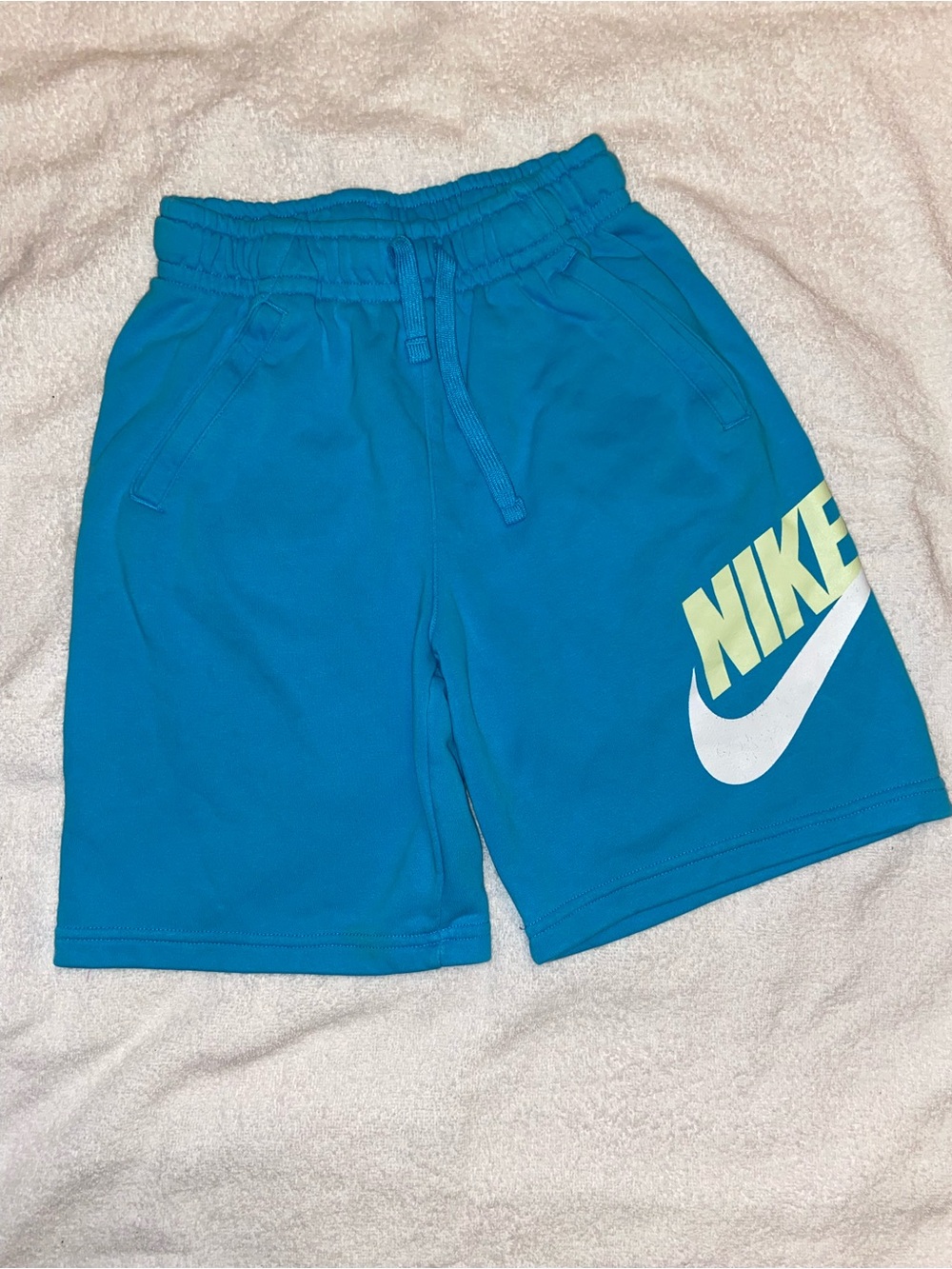 Nike Kids Turquoise Athletic Logo Shorts
